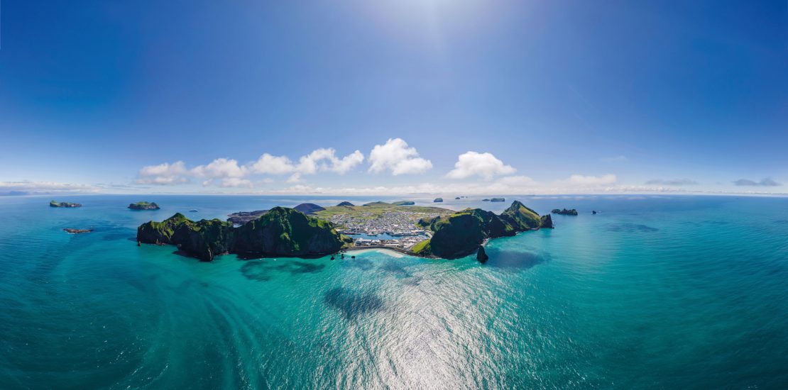 Heimaey Island, part of the Vestmannaeyjar archipelago off the south coast of Iceland