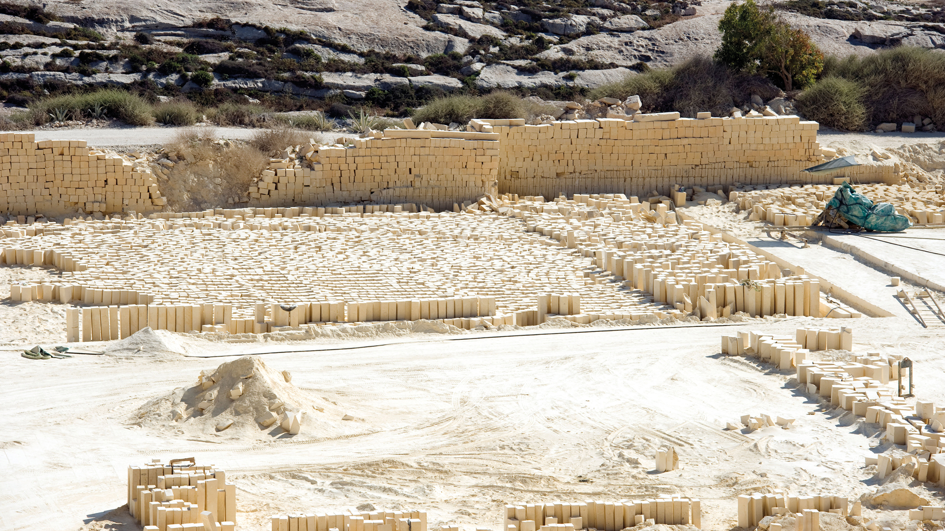 A limestone quarry in Malta